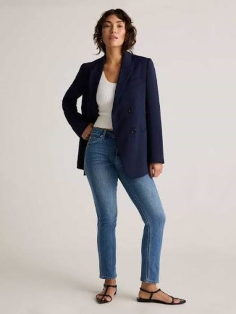 Quince Stretch Slim Straight Jeans Size 27